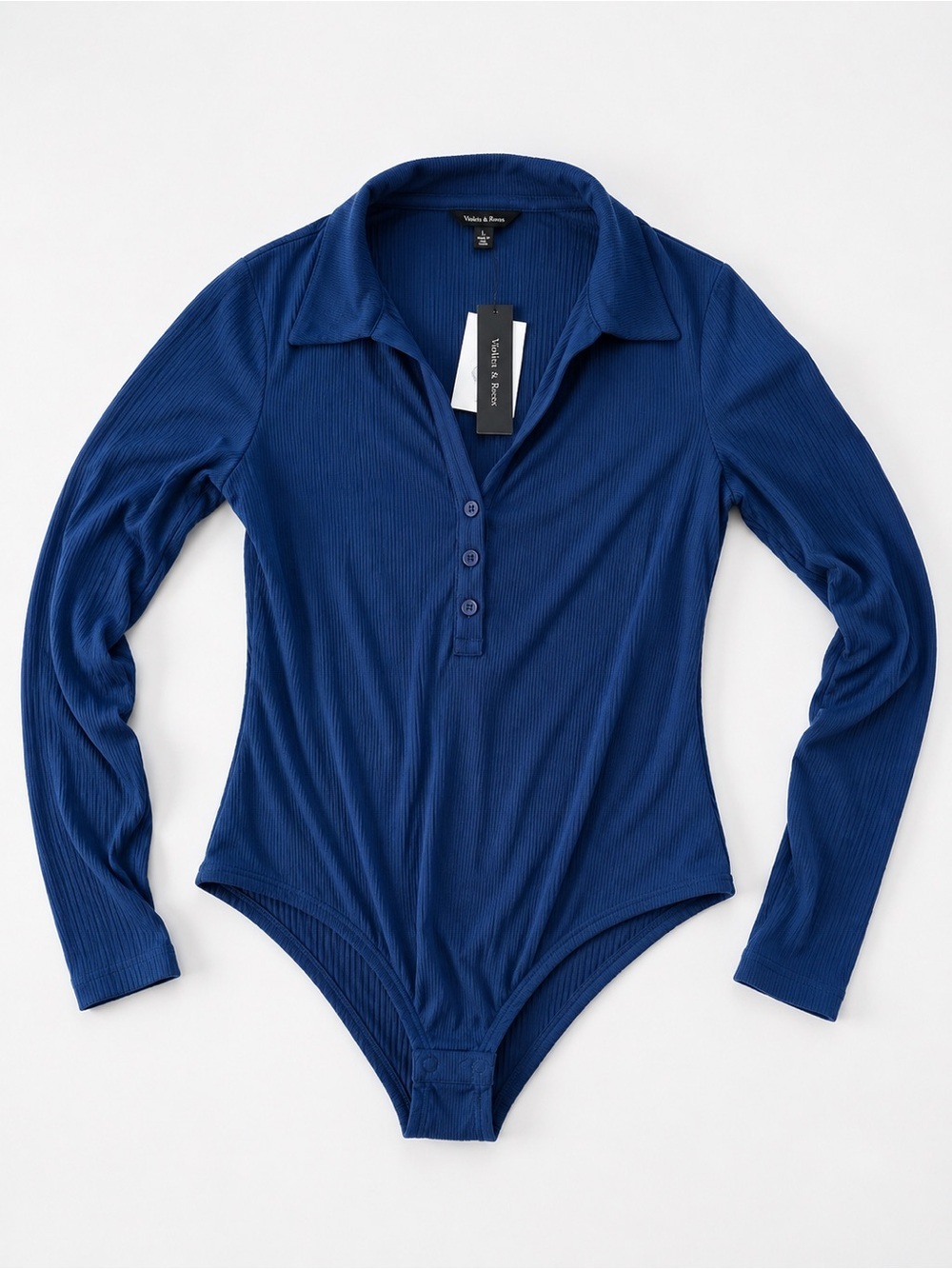 Women's Blue Bodysuit Top Size Large NWT